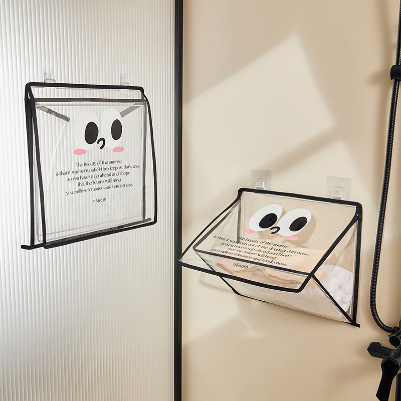 Bathroom waterproof hanging bag toilet bath with clothes collection nag bag Wall-mounted Dorm Toilet set waterproof theiner-Taobao