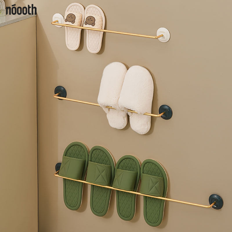 Bathroom slippers rack wall-mounted toilet wall punch-free shoe rack dressing room draining slippers rack rack