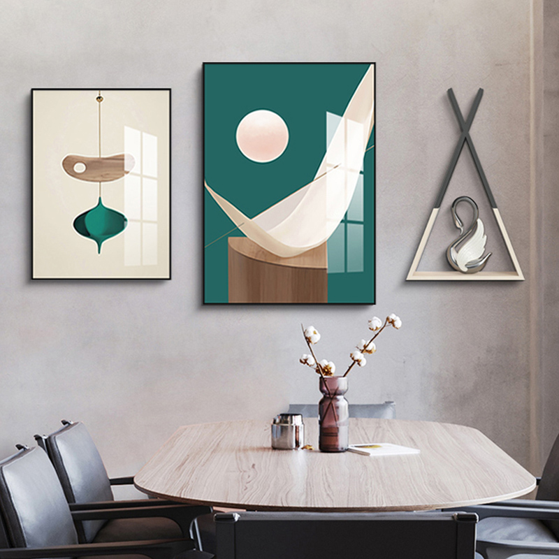 Restaurant Decoration Painting Dining Room Wall Drawing Dining Room Background Wall Hanging Painting Dining Table Background Wall Shelf Hanging Painting Fresco Light Extravagant-Taobao