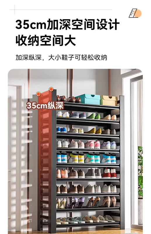 Hộ Gia Đình Thép Giá Để Giày Có Lỗ Ban Cửa Nhiều Lớp Có Giá Để Đồ Sắt Đơn Giản Có Giá Để Đồ Tủ Giày Phía Sau cánh Cửa