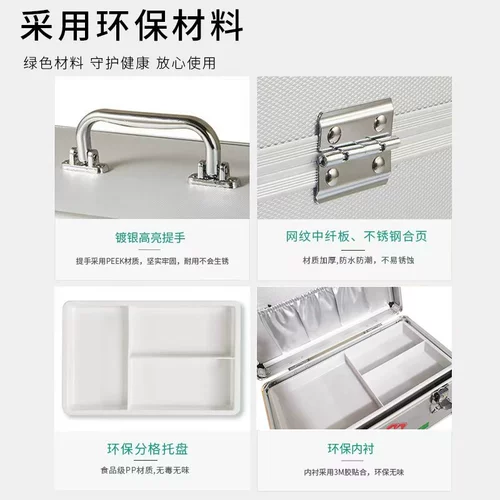 Первое -платное домашнее хозяйство, содержащее медицинские пакеты, полный набор больших медицинских ящиков с фармацевтической фабрикой.