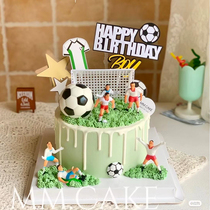 2022 World Cup cake decorates soccer boy piece piece red shoe shoe jersey trophy theme plugin suit