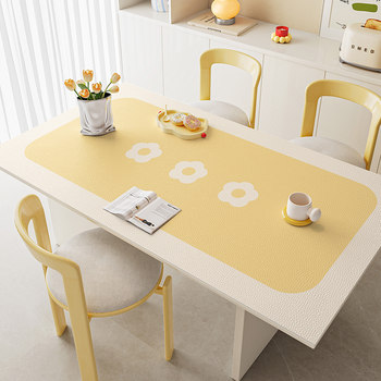 Rectangular leather coffee table top protective pad