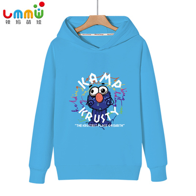 纯棉中大童秋冬款加厚连帽卫衣300克