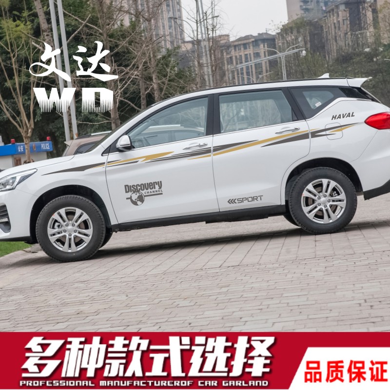 Suitable for Haver M6 car stickers pull flower personalized waist line modification stickers special body color strips M6 decorative decals stickers