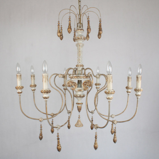 American-Style Chandelier for Duplex Floor, High-Ceiling Living Room Lamp, Vintage Villa Large Chandelier, Wooden Art, Country Style, Hotel Pastoral Lighting Fixtures
