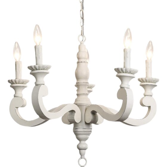 French Retro Restaurant Lamp, Cream Solid Wood, Nordic Warm Girl's Bedroom, Princess Room, Homestay, American Country Chandelier