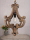 American Country Retro Small Chandelier Solid Wood Gold-Painted Clothing Store Restaurant Lamp Mediterranean Folk Country Cafe Single Head