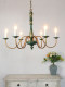 American Country-Style Candle Chandelier, Vintage Japanese-Style Pastoral French-Style European-Style Bedroom Living Room Natural Wood Lighting Fixtures