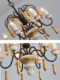 Rh American-Style Wine Cabinet Retro Solid Wood Candle Bay Window Small Chandelier Balcony Bedroom Dining Room Lamp Display Cabinet Lamp Ceiling Lamp