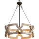 Export Vintage Chandelier American Wood Art American Country Style Living Room Dining Room Mediterranean Pastoral Distressed Round Aisle Light