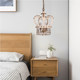 American Country Bedside Small Chandelier Solid Wood Retro French Restaurant Island Entrance Entrance Corridor Balcony Lamps