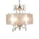 American Retro Chandelier Solid Wood Glass Restaurant Entrance Entrance Lighting French Country Pastoral Aisle Balcony Tea Room