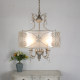 American Retro Chandelier Solid Wood Glass Restaurant Entrance Entrance Lighting French Country Pastoral Aisle Balcony Tea Room