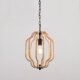 French-Style Minimalist American Foyer Hallway Wooden Bead Lamp European-Style Wood-Colored White Bar Counter Balcony Dining Room Bedside Small Pendant Light