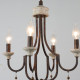 European and French Restaurant Bedroom High-End Hotel Chandelier Country Antique Pastoral B&B Iron Log Ceiling Lighting
