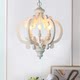 American Retro Candle Chandelier, Pastoral Wood Art, French Country Style, Bedroom, Dining Room, Children's Princess Room, Hallway, Clothing Store