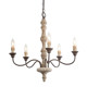 Simple and Creative American Country-Style French Retro Distressed Wood Chandelier for Living Room, Dining Room, Guesthouse, Bar, Hotel Lighting