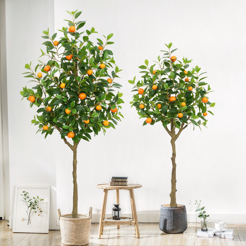 Artificial Orange Tree New Year Decoration Orange Fruit Tree Potted Plant Opening Ceremony Green Plant Indoor Home Decoration Potted Plant Ornament