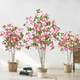 Artificial Bougainvillea Fake Flower Tree Green Plant Home Living Room Shopping Mall Store Window Wedding Decoration Floor-Standing Ornament