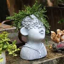 Flower Pots Balcony Patio arranged European-style Katong people like lovely creative personality Decorative Arts Garden Outdoor Pendulum