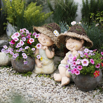 Broken Tank Grass Cap Flower Pot Art Garden Placement Creative Personality Outdoor Balcony Patio Terrace Terrace lovers decoration