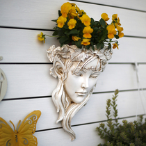 Min Juku Creative Wall Decoration Nordic Wind Flower Pot Pendant Personality Garden Courtyard Balcony arranged wall Yard Decorations