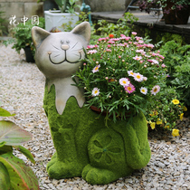 Machine Cat Flower Pots Art Creativity Bonsai Terrace Patio balcony Courtyard Garden with cartoon Animal yard gardening decorations