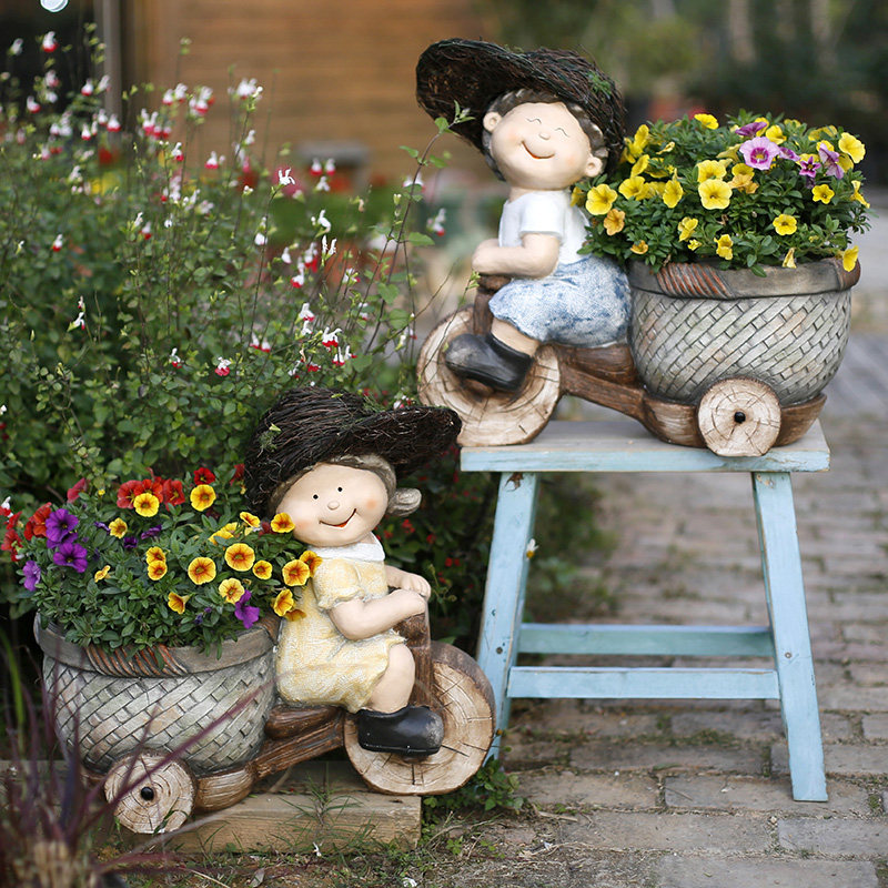 Villa Garden Decorated Patio Flower Pot balcony Placement Minjuku Creative terrace Small yard Landscaped Outdoor Pendulum