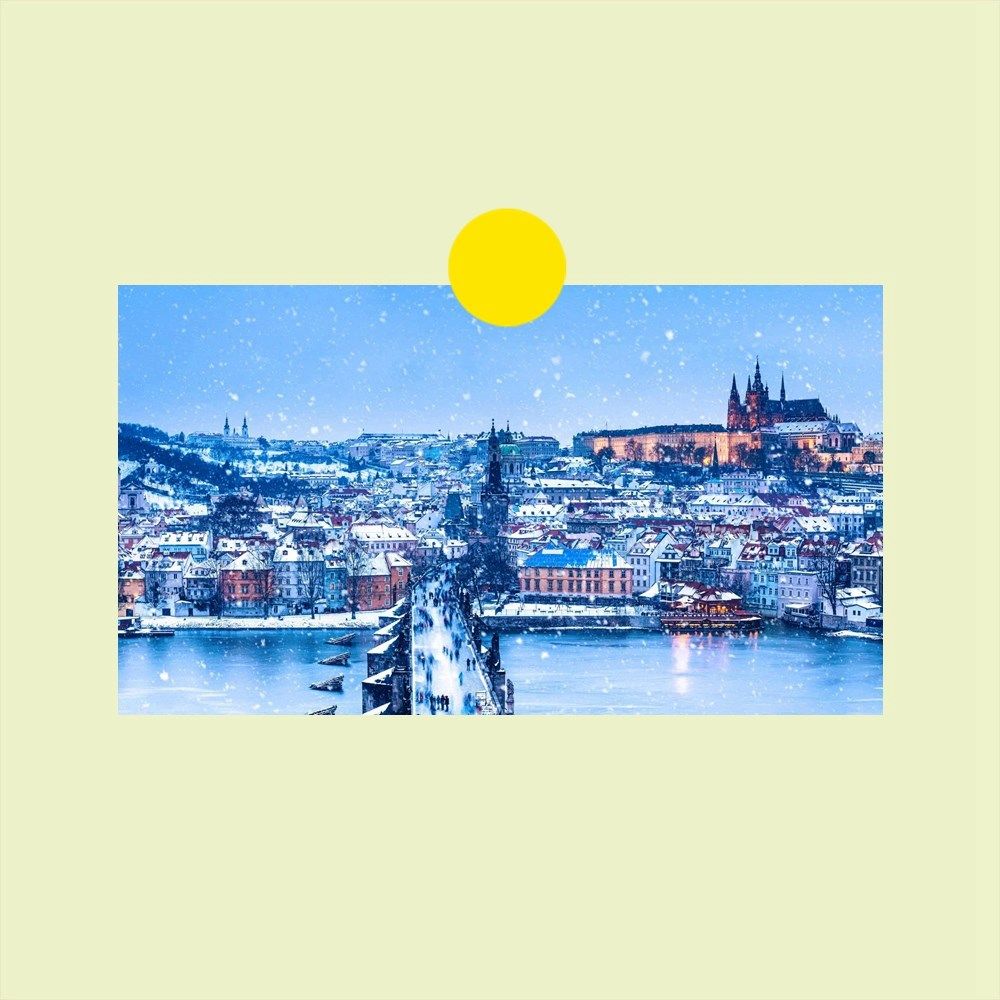 A postcard Prague Christmas Charles Bridge, Prague, Czech Republic, prague c7b01b87