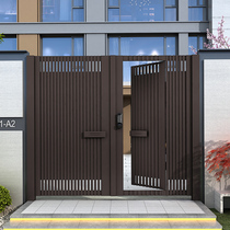 Aluminum alloy outdoor villa courtyard door modern simple iron yard garden gate rural self-built house mother door