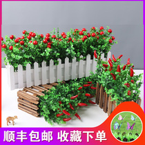 Simulation of Jili fruit pepper fake flowers and plants plastic bouquet fence silk flower set accessories living room ornaments