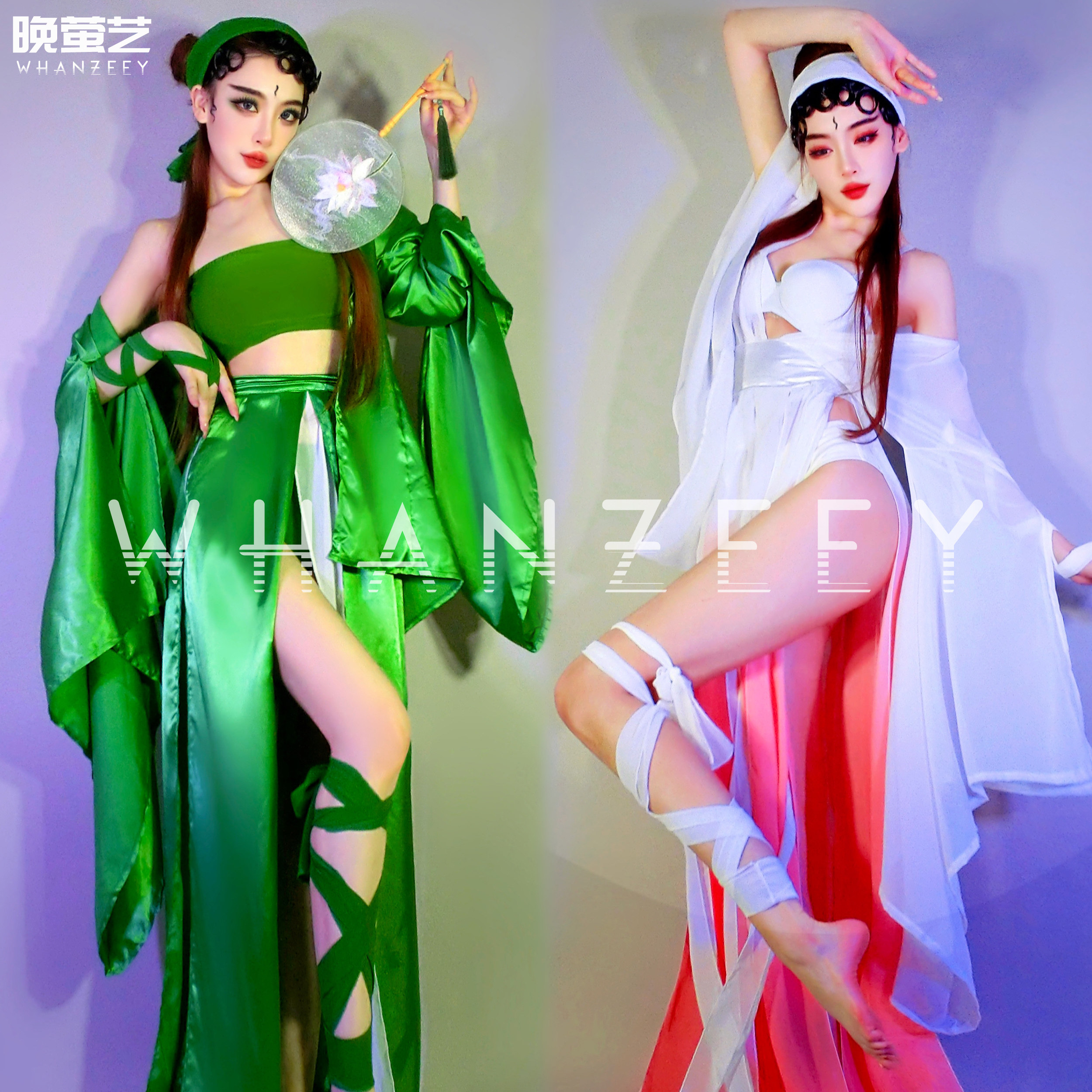 👗古风迷们注意啦！晚萤艺酒吧Gogo端午节演出服，青蛇白蛇带你穿越时空💃-民族服装/舞台装-淘宝好物网