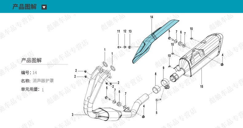 Original Accessories for Motorcycle 450Sr Exhaust Pipe Cover, Muffler Heat Shield, Protective Shell, Heat Insulation Board