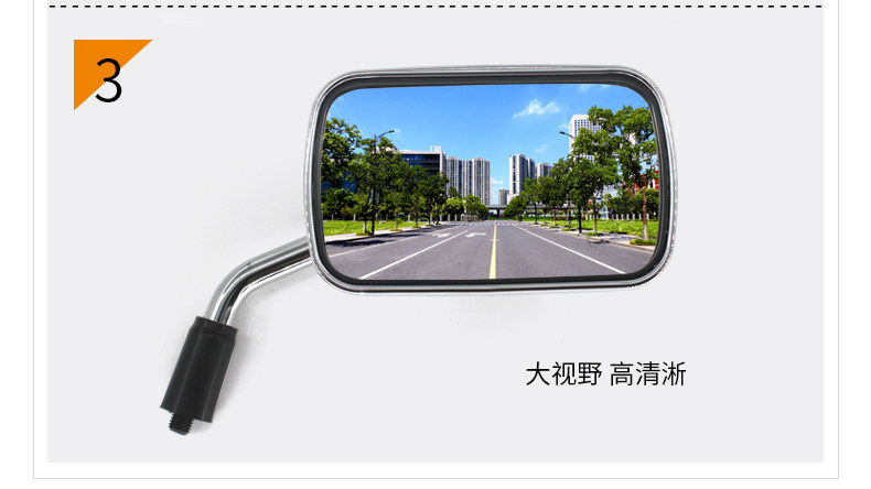 Original Storm Prince Yueku Gz150-A-E Gzs150 Rearview Mirror Suitable for Haojue Motorcycle Reflector