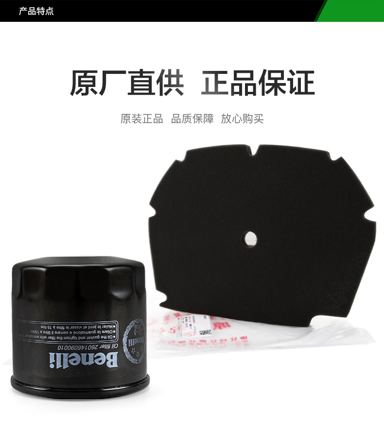 Original Benelli Devil 752S BJ750GS oil filter element air filter machine air filter
