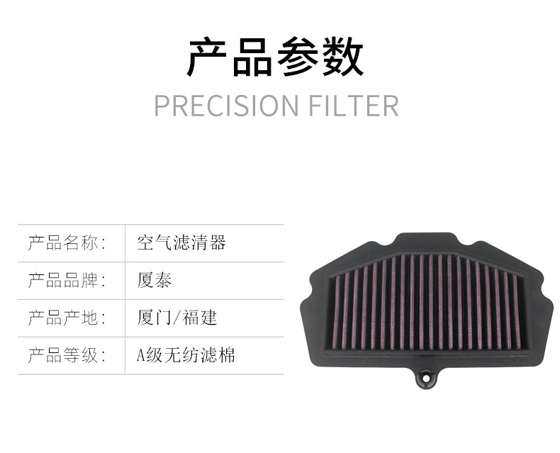 Kawasaki Motorcycle Ninja 400 Z400 Air Lattice Filter Air Filter Modified High Flow
