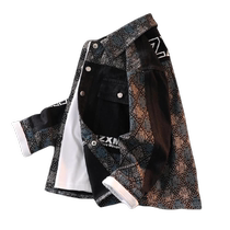 Boys handsome denim jacket spring and autumn 2024 street big childrens jacket shirt student spring outer wear