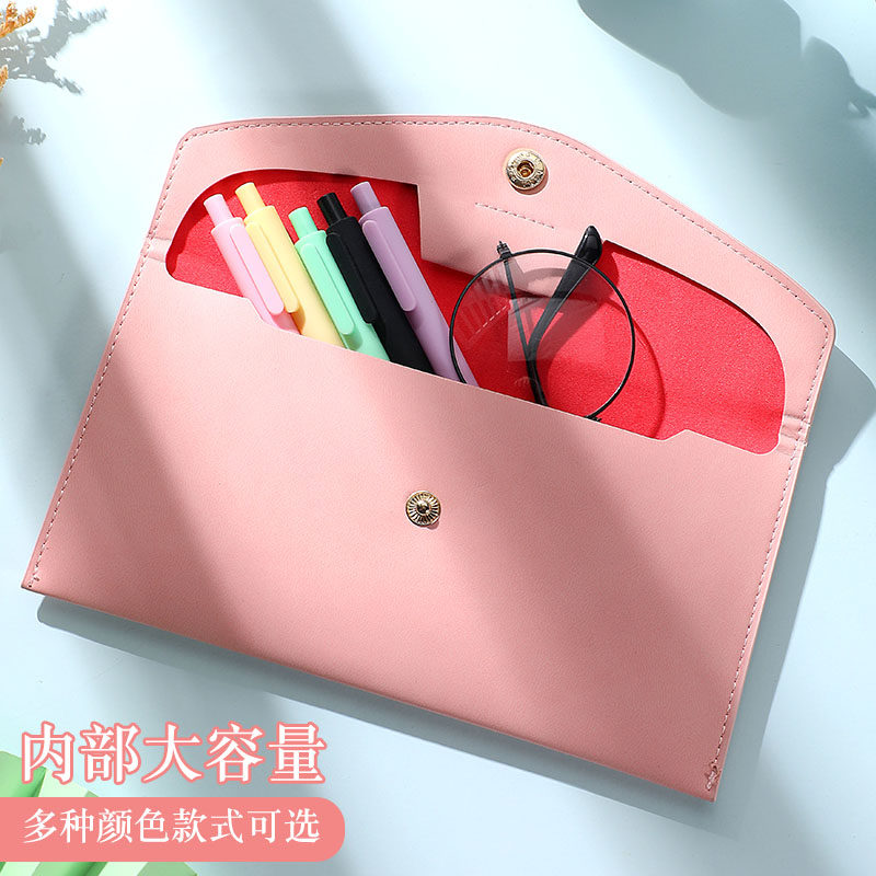 Business Macaron Large Capacity Pen Bag Pen Pumps Portable Capacity Bag Bag Simple Creative Package Handicrafts in Japanese Girls Cute Stationbox