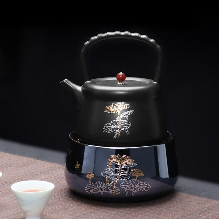 Plum Blossom Black Crystal Furnace Tea Furnace Tea Cooker Net Red Tea Black Crystal Furnace Home Small Mini Kung Fu Tea Furnace