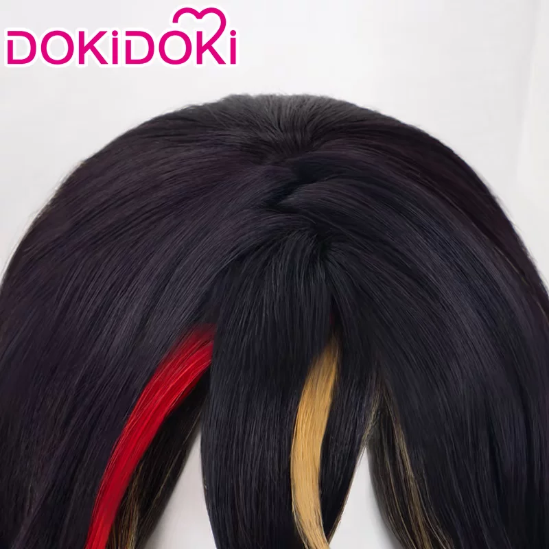 DOKIDOKI Genshin Impact, яблоко, черный парик, (Physicals), косплей