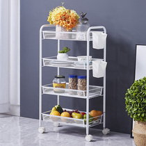 Kitchen shelf Trolley shelf Floor-to-ceiling multi-layer removable pulley storage room debris rack Storage rack
