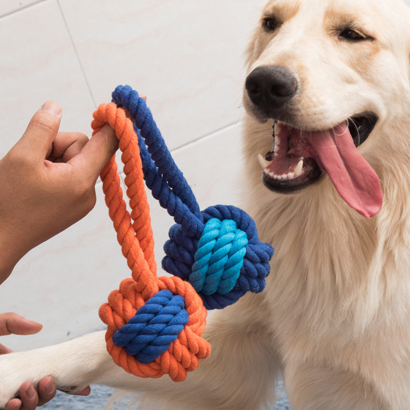 Pet Dog Biting Rope Toys Training Interactive Small, Medium and Large Dogs Grinding Their Teeth to Relieve Boredom