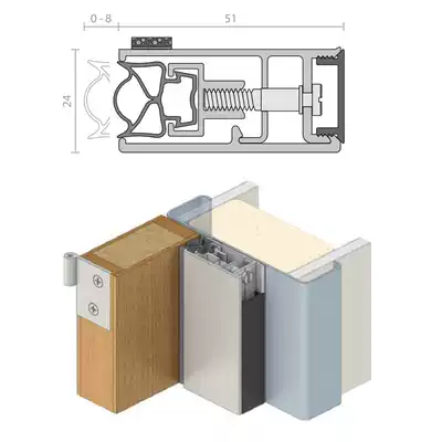 RAVEN Levin door frame sealing strip wooden door seam soundproof strip gap dust-proof insect strip door strip 2 sets RP24si