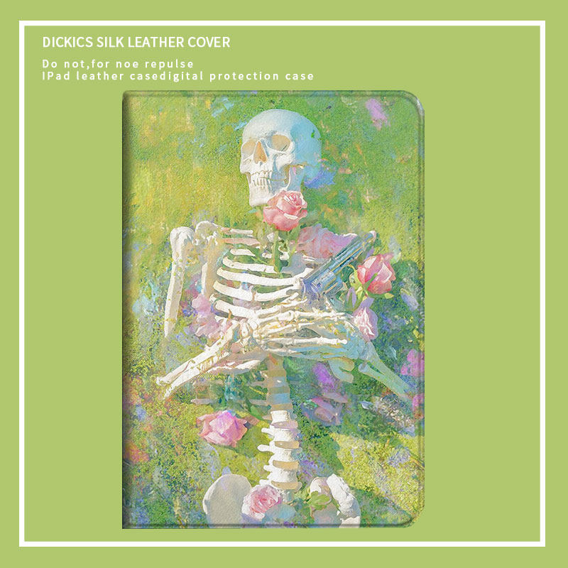 Skull rose air5 2021pro11 2021pro11 inch ipad8 protective sleeve 10 2 with pen slot 9 7 inch 2019 flat trifold air4 idea 4 3 airbags 2