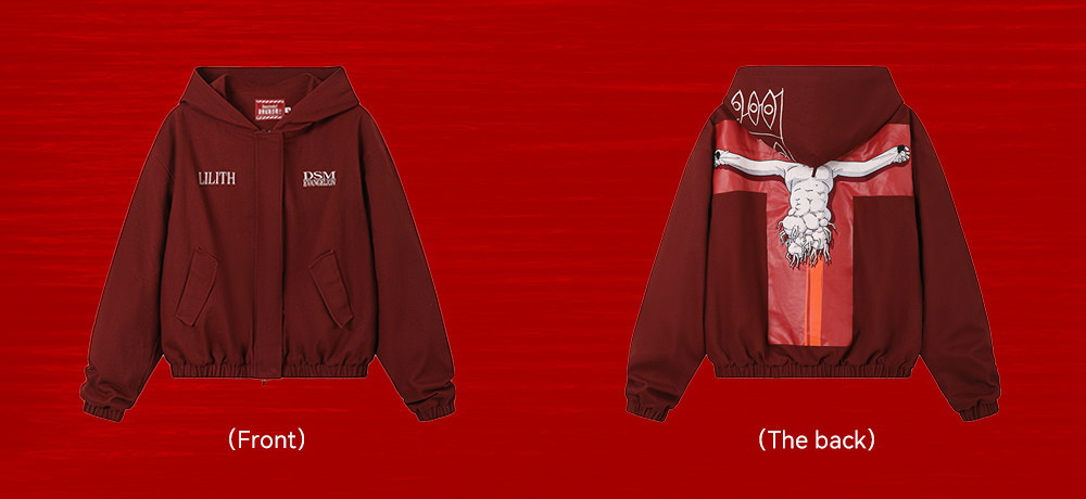 DONSMOKE Washed Cropped Hooded Jacket