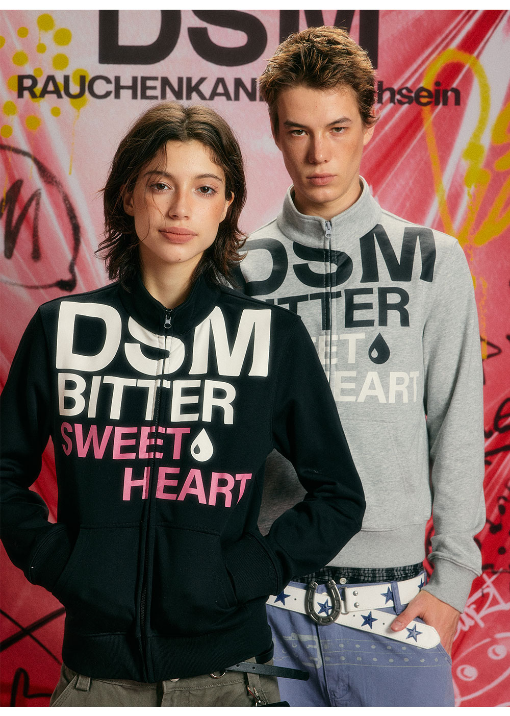 DONSMOKE Letter Print Hooded Sweatshirt