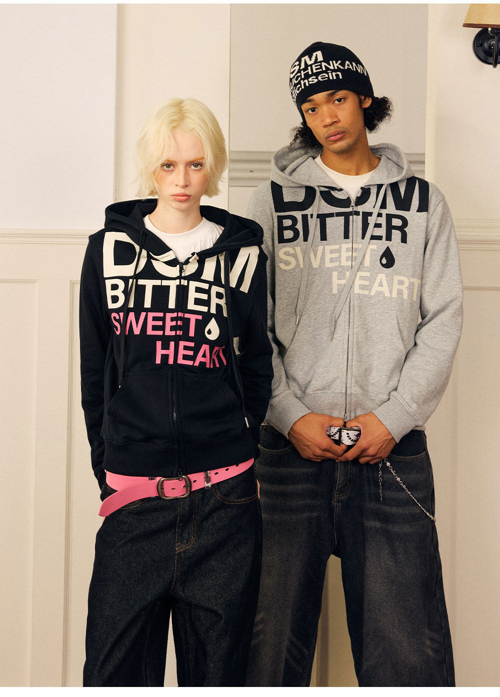 DONSMOKE Letter Print Hooded Sweatshirt