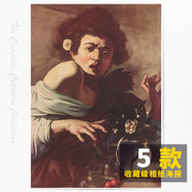 Caravaggio oil painting original re-engraved niche literary photo paper poster picture card full of 8 postage