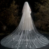 月下相恋 Главное свадебное платье невесты с длинной ниспадающей фатой, реквизит для фотографий интернет-знаменитостей в стиле суперфеи, фата и аксессуары для волос.